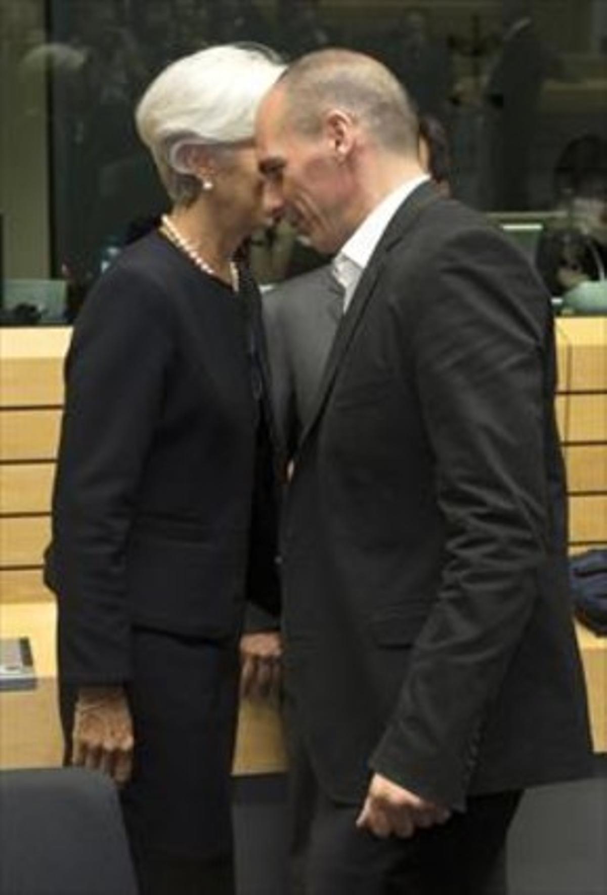 Christine Lagarde i Iannis Varufakis, la setmana passada, a Brussel·les.