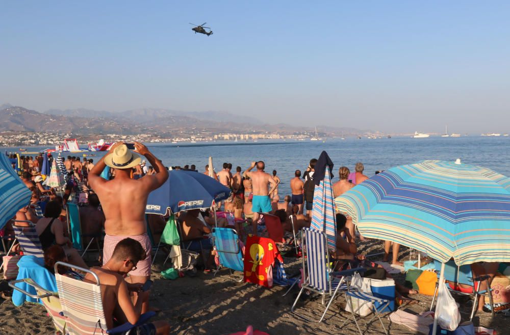 La jornada del sábado estuvo marcada por un espectáculo al atardecer sobre las playas de la localidad torreña