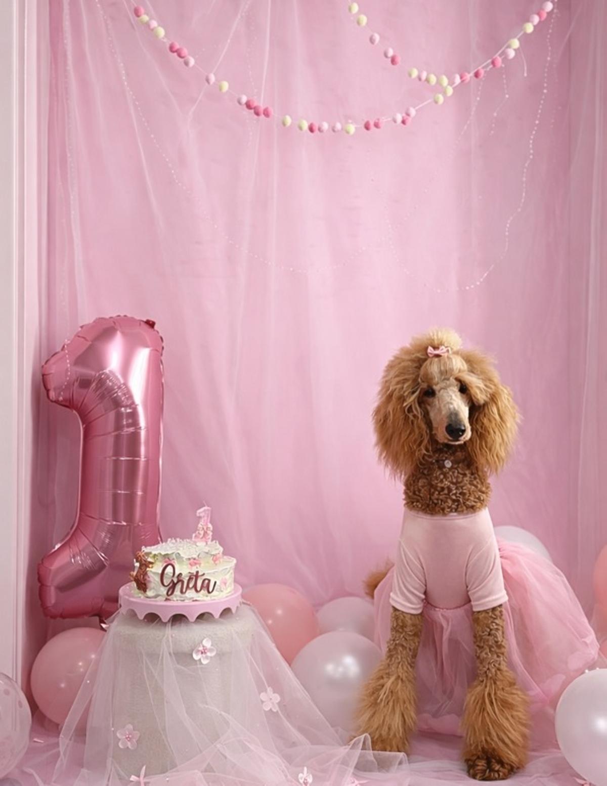 Foto del cumpleaños de Lady Greta.