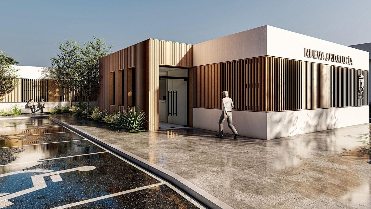 Recreación del futuro centro de salud de Nueva Andalucía