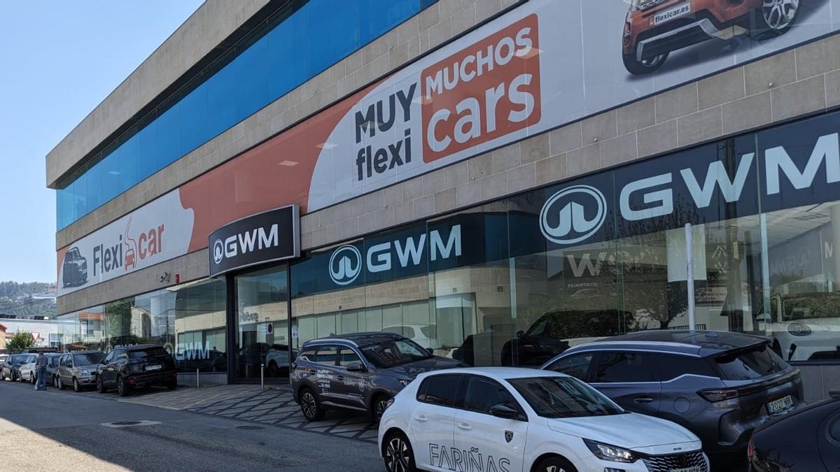 El concesionario de GWM (Great Wall Motors) en la estrada do Vilar, cerca de avenida de Madrid.