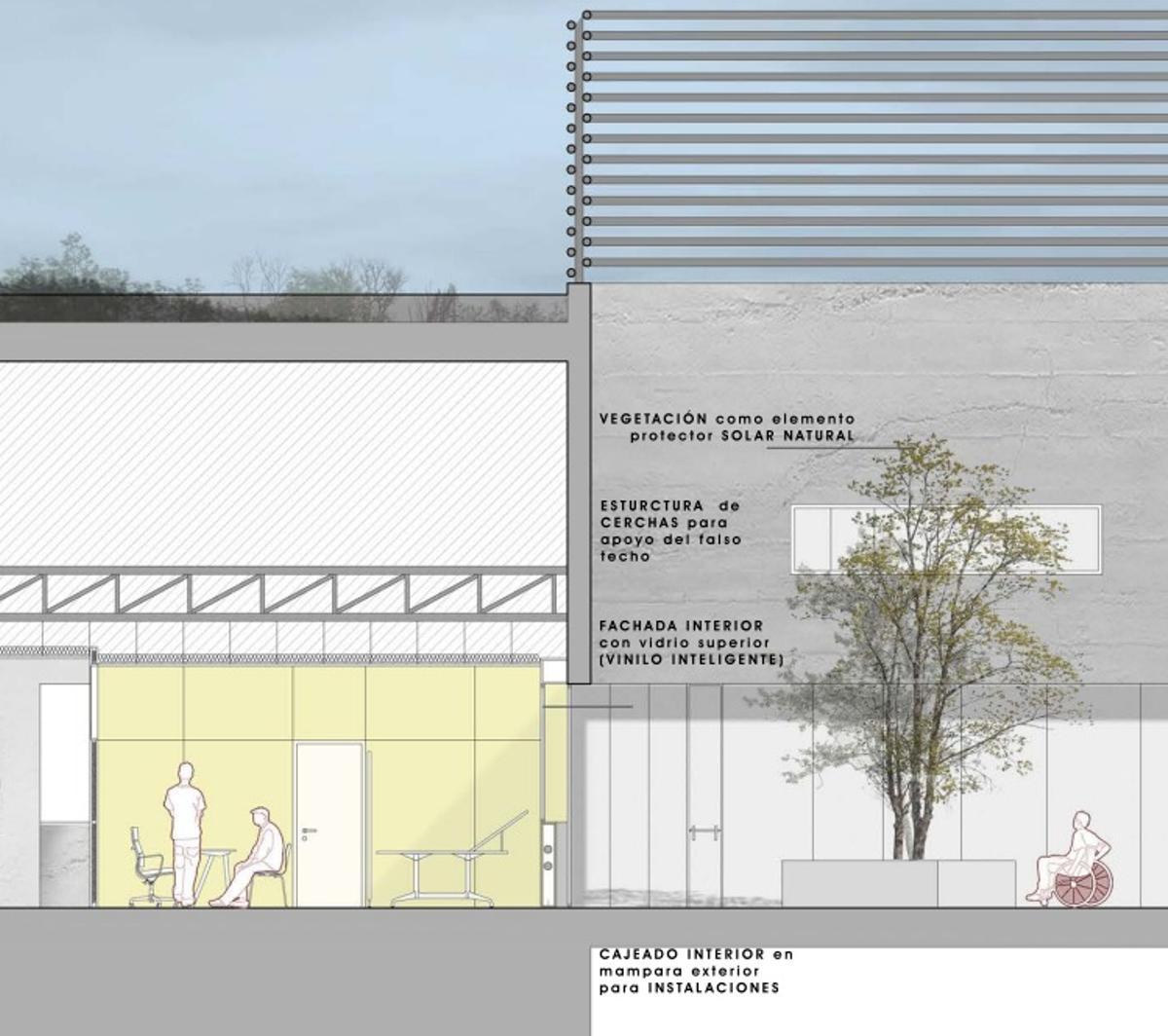 Recreación de cómo quedará las dependencias del centro de salud de Los Pinos en el palacio de congresos de Badajoz.