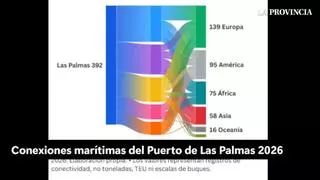 Así se conecta el Puerto de Las Palmas con 283 puertos del mundo: cuatro grandes hubs sostienen su red