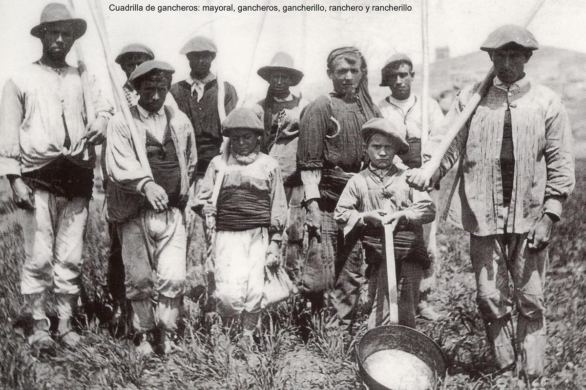 Cuadrilla de Gancheros en 1910.