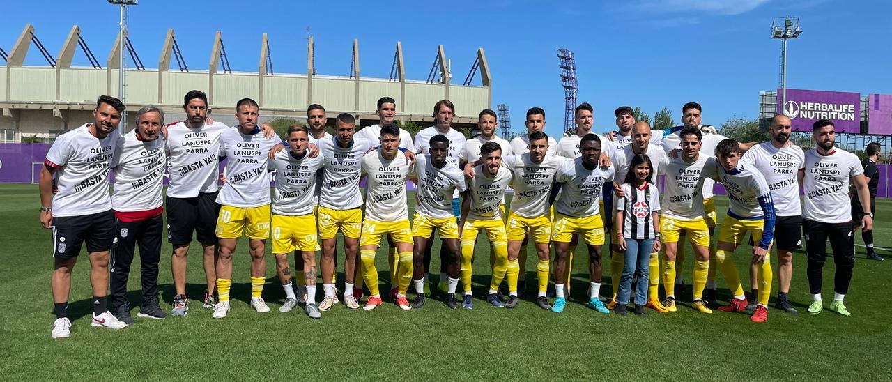 Los jugadores del Badajoz protestaron antes del encuentro