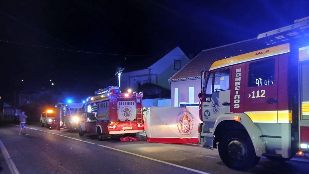Operativo del accidente de A Pobra do Caramiñal
