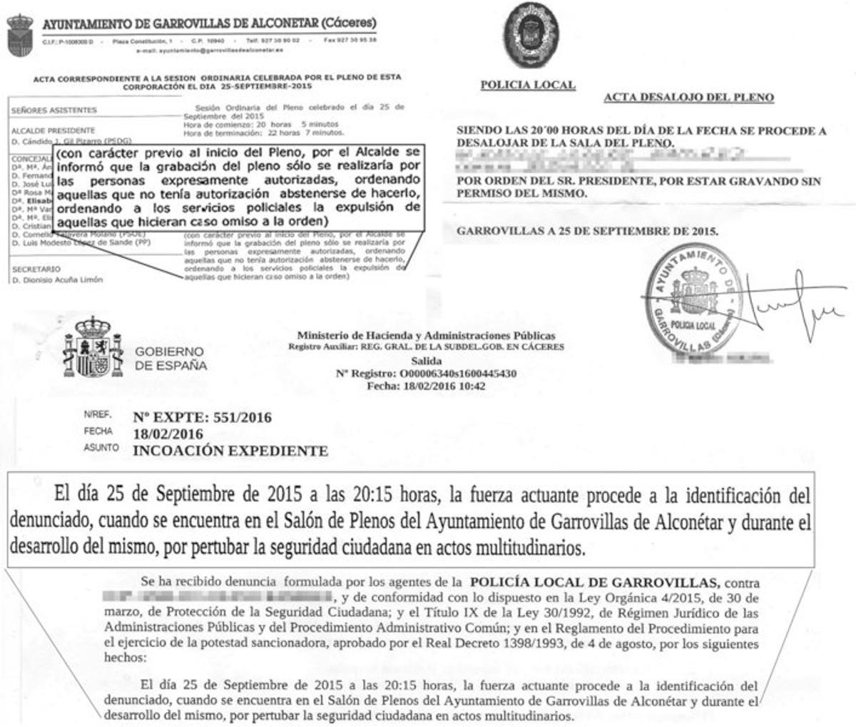 'Ley mordaza' en Garrovillas