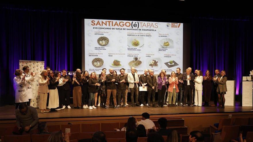 Artesana, Bodeguilla de Santa Marta e La Morena triunfan no Santiago(é)Tapas