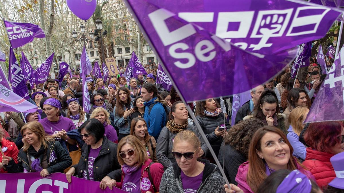 Imagen de una manifestación del 8M.