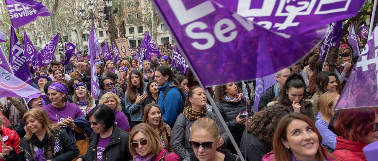 Imagen de una manifestación del 8M.