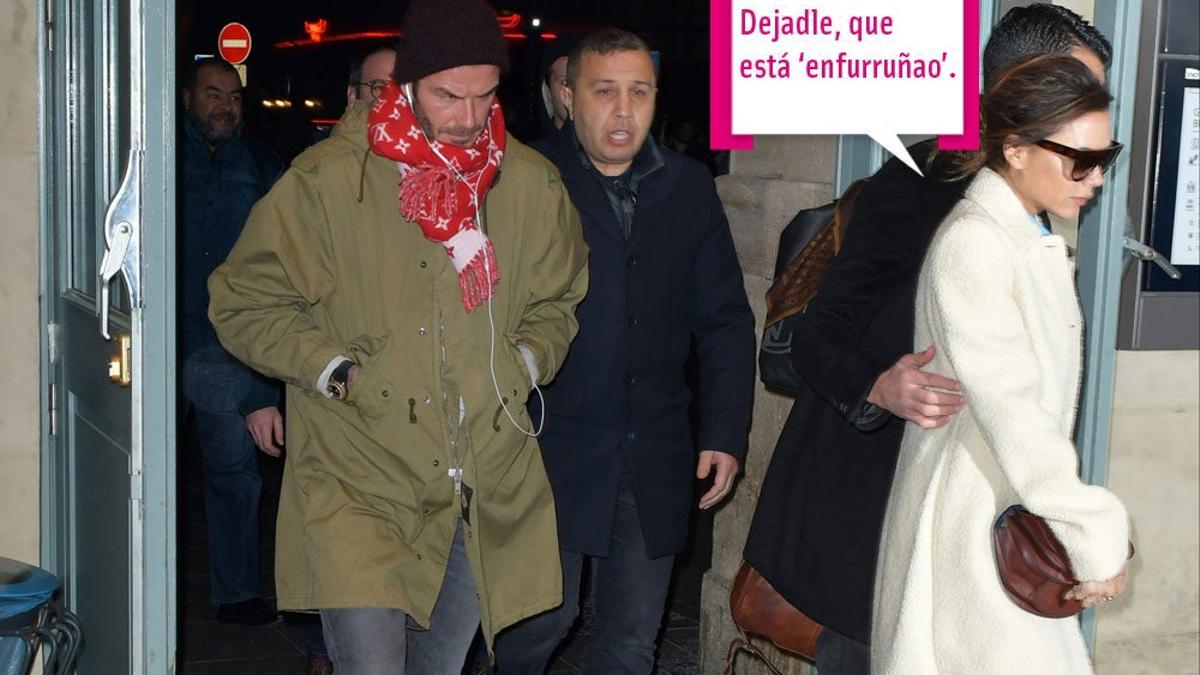 David Beckham y Victoria, juntos y rarunos por París