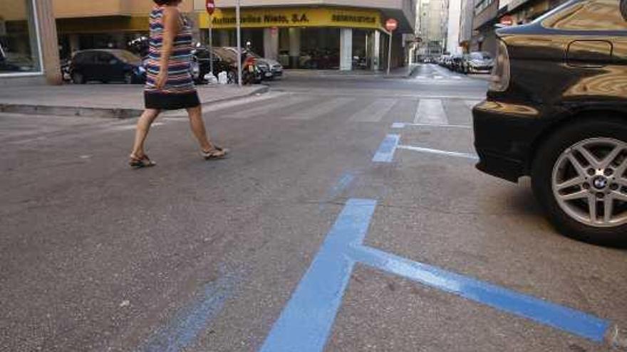 Zona azul en la calle Constancia.