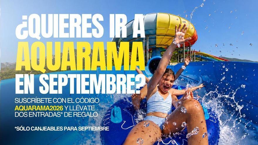 L'offre de l'été : deux entrées pour Aquarama et un an de 'Mediterráneo' pour seulement 29,99 €