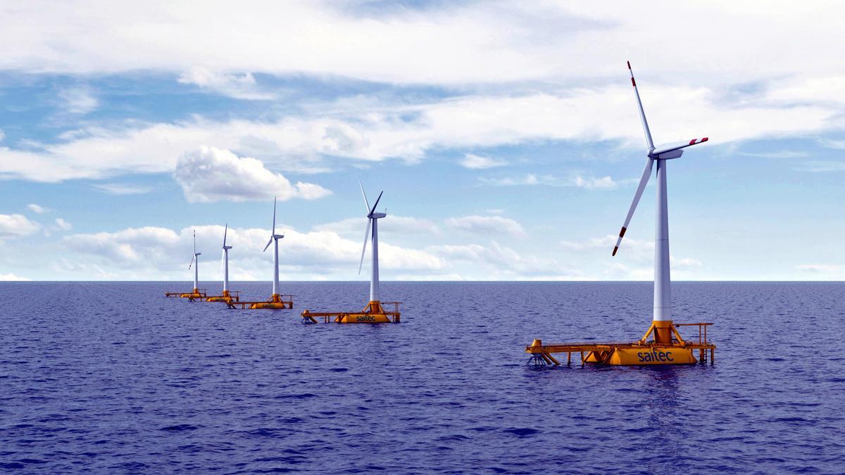 Un dels parcs eòlics marins projectats a uns 15 quilòmetres del Cap de Creus