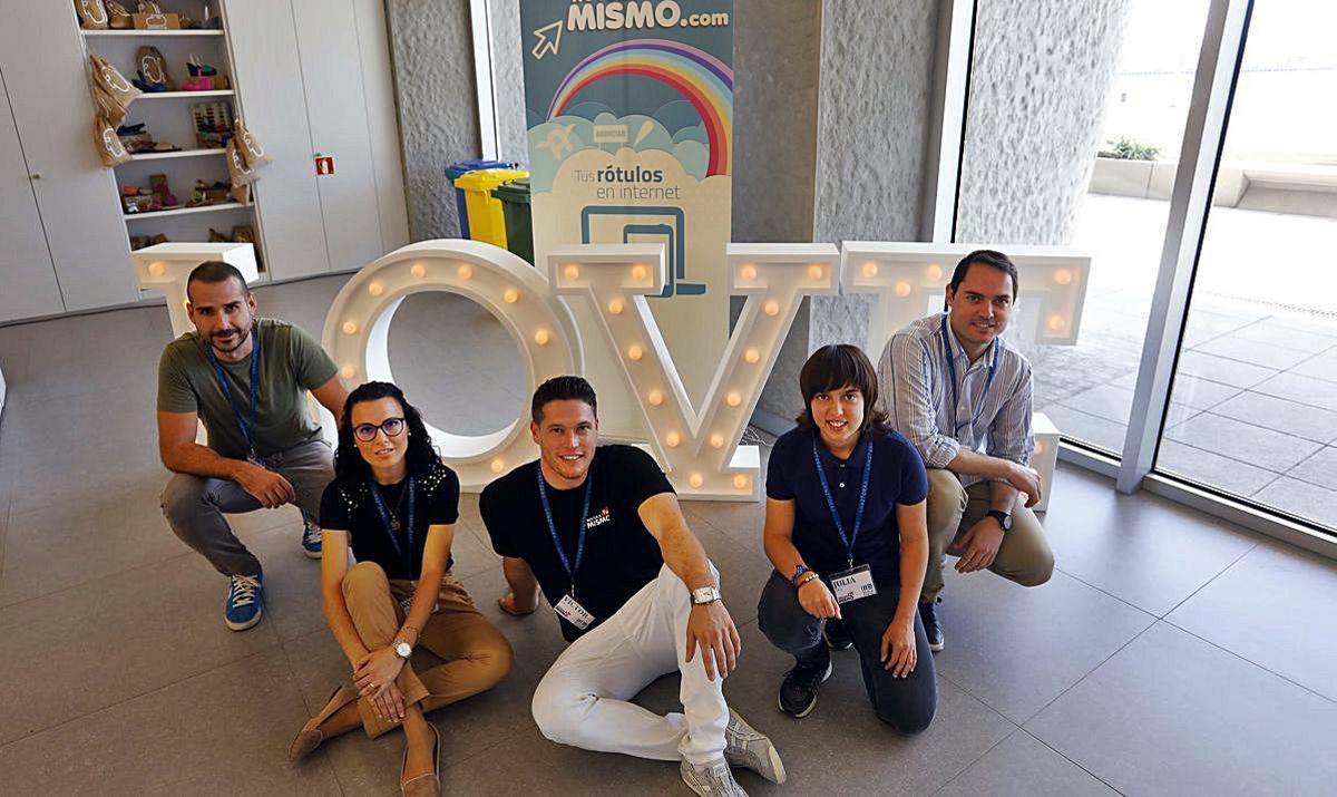 Los fundadores de Rotula tu mismo, el día de la presentación como parte de Lanzadera.