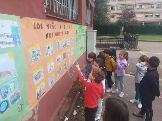 Los niños dibujan su Nuevo Gijón