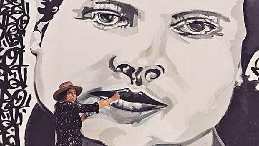 Borrada la pintada sexista en el mural de Margalida ‘Llogat’