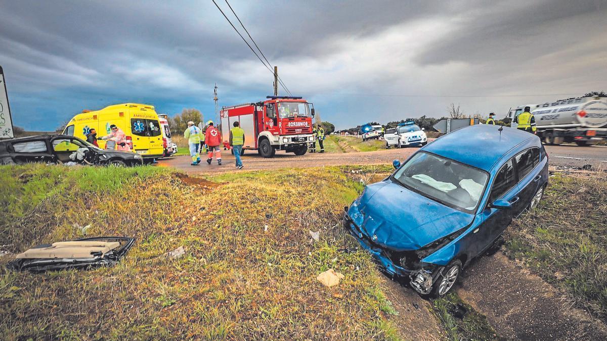 Accidente de trafico en Badajoz.