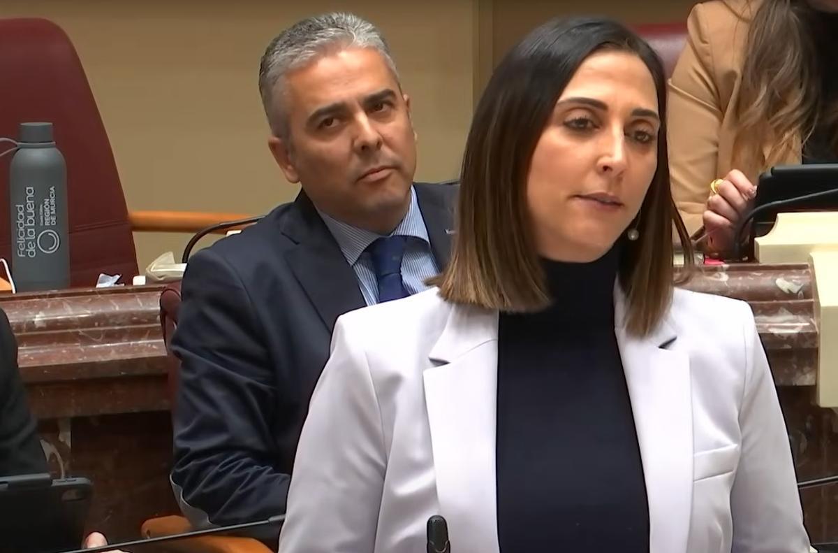 La consejera de Agricultura, Sara Rubira, este jueves en la Asamblea Regional.