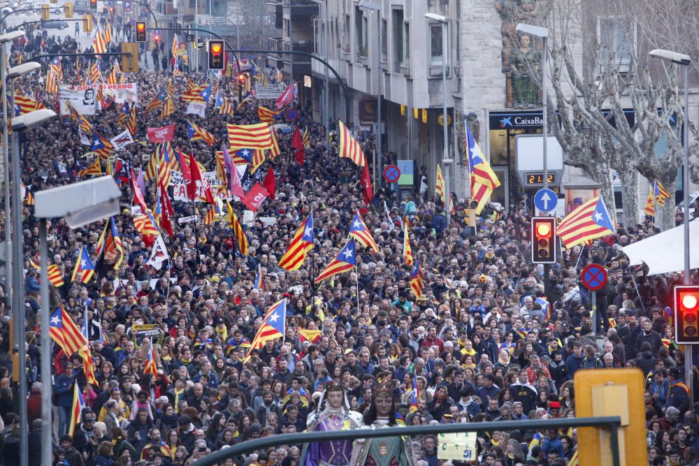 Manifestació a Girona del 21 de febrer.