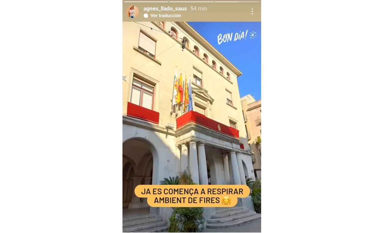 Captura de pantalla de la publicació de l'alcaldessa de Figueres