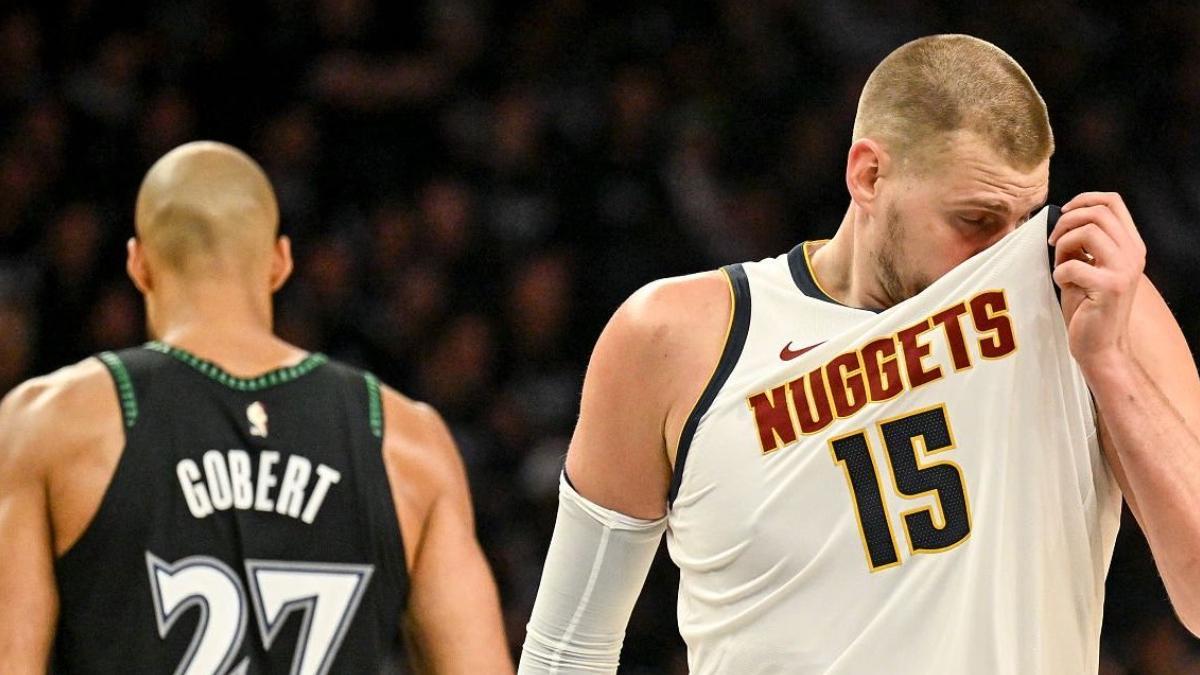 Jokic sufre ante la defensa de Gobert