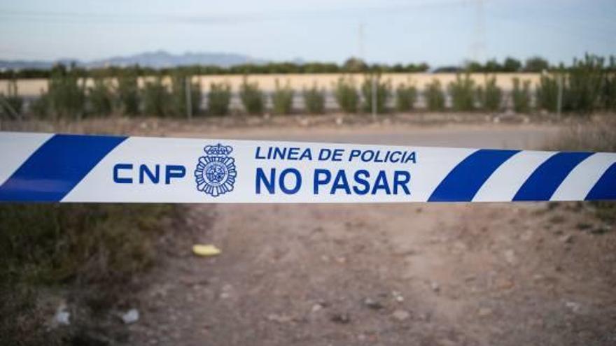 Zona acordonada donde se localizó a la víctima.