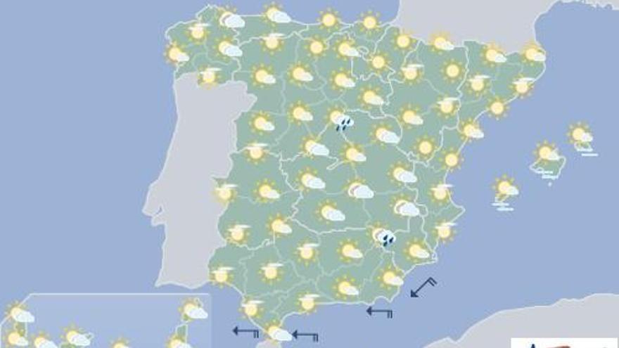 Intervalos nubosos al norte de Canarias