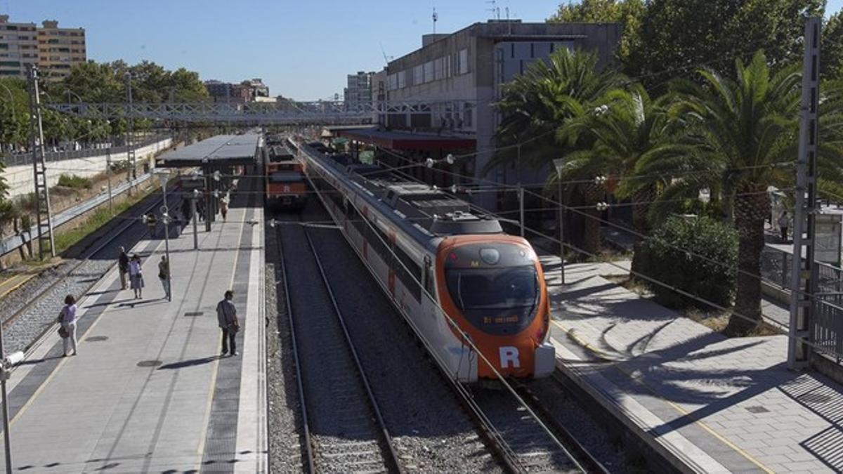 La estación de Rodalies de L'Hospitalet donde Adif está realizando las obras.