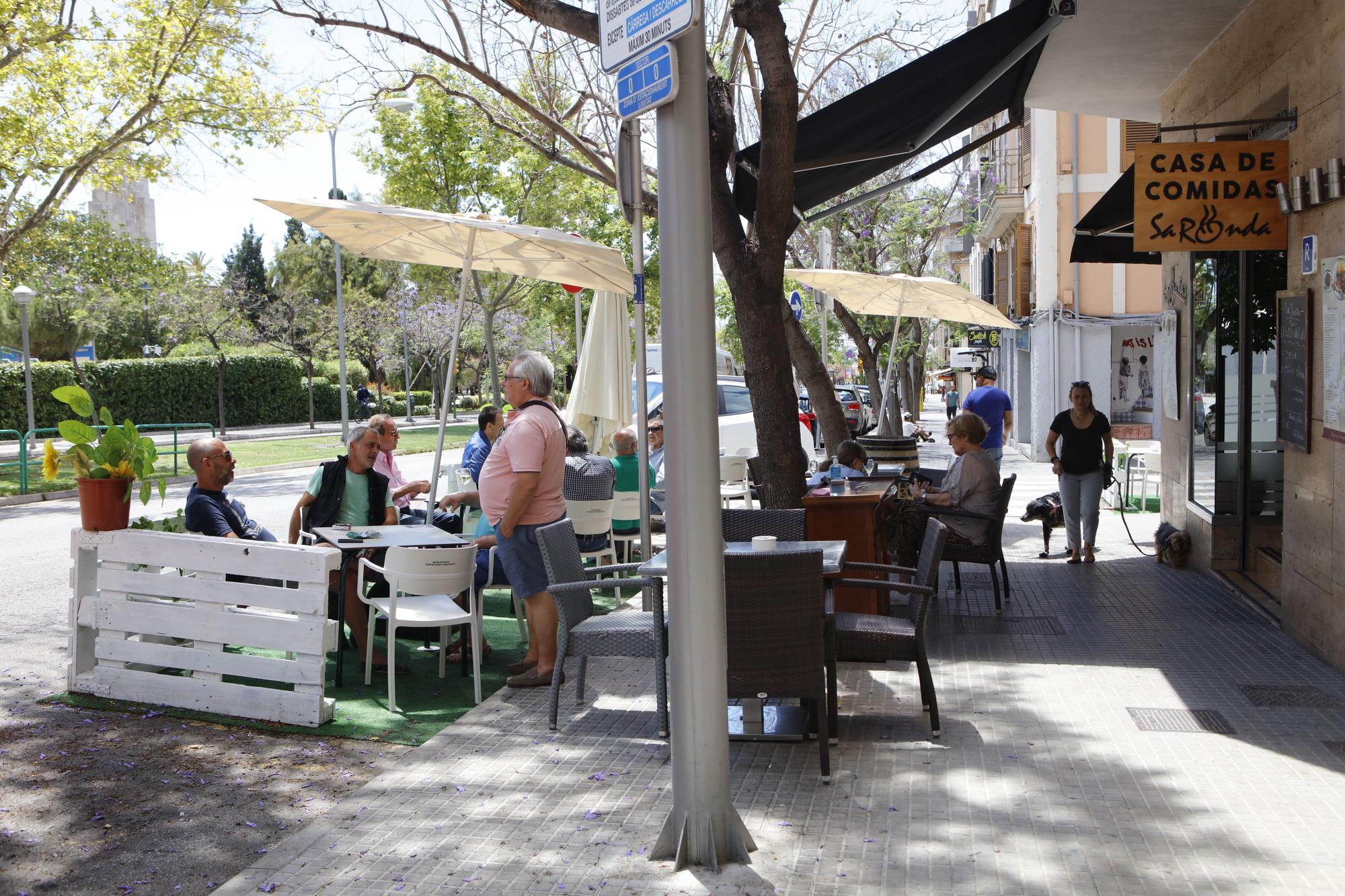 Erinnerung an die Corona-Terrassen in Palma