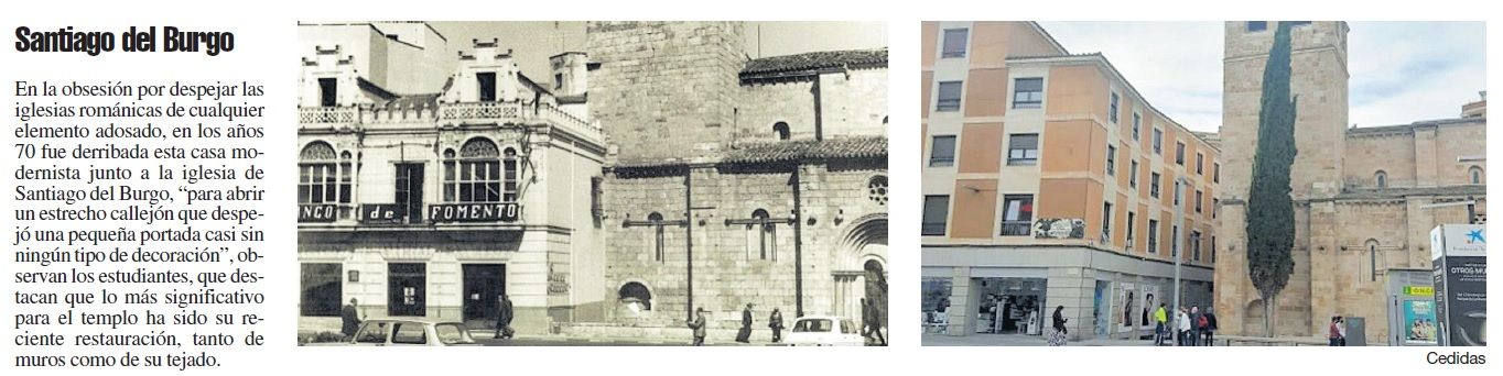 Ayer y hoy de la iglesia de Santiago del Burgo