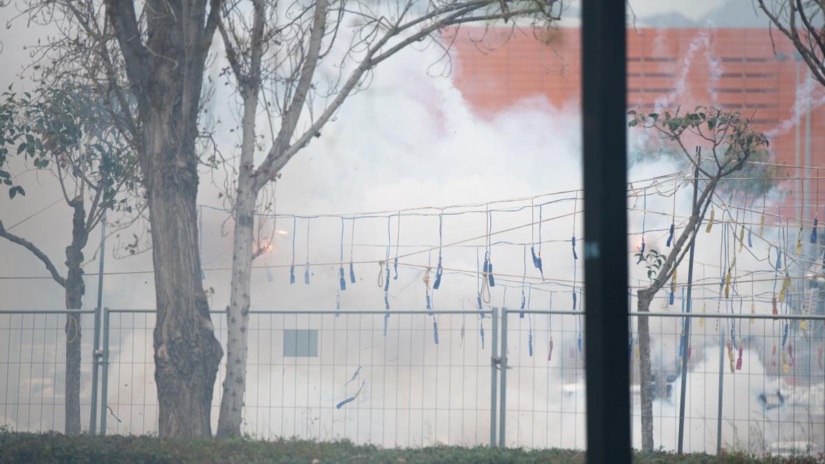 Imagen de una mascletà celebrada en fiestas de la Magdalena.