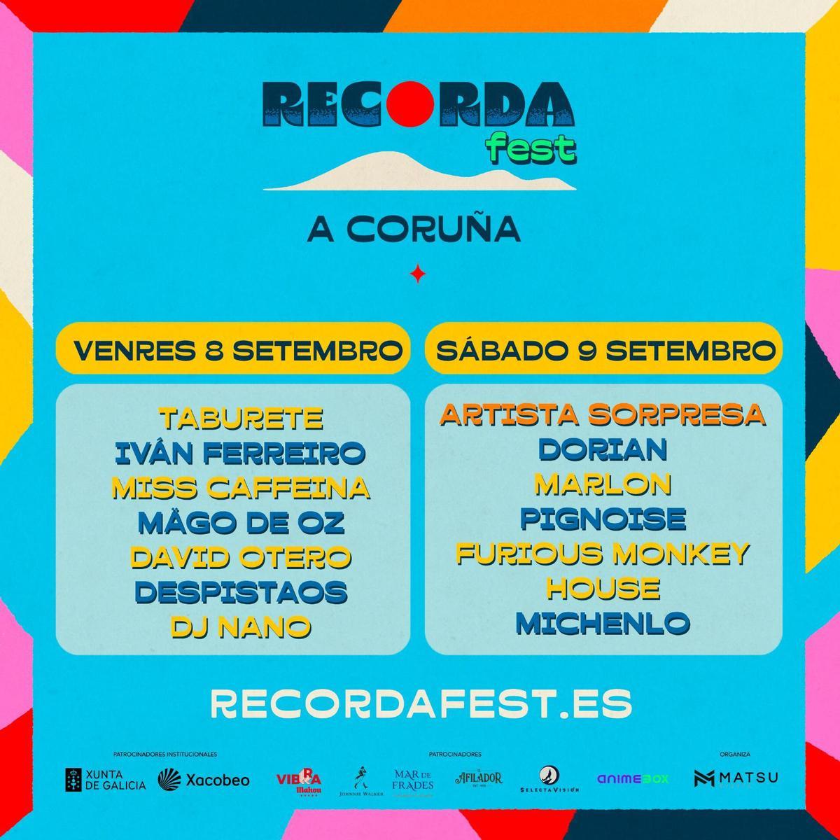 A la venta las entradas para el Recorda Fest de A Coruña.