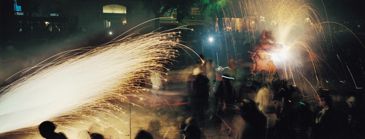 Imatge de les festes de la Mercè, per a l’Expomercè del 2002.