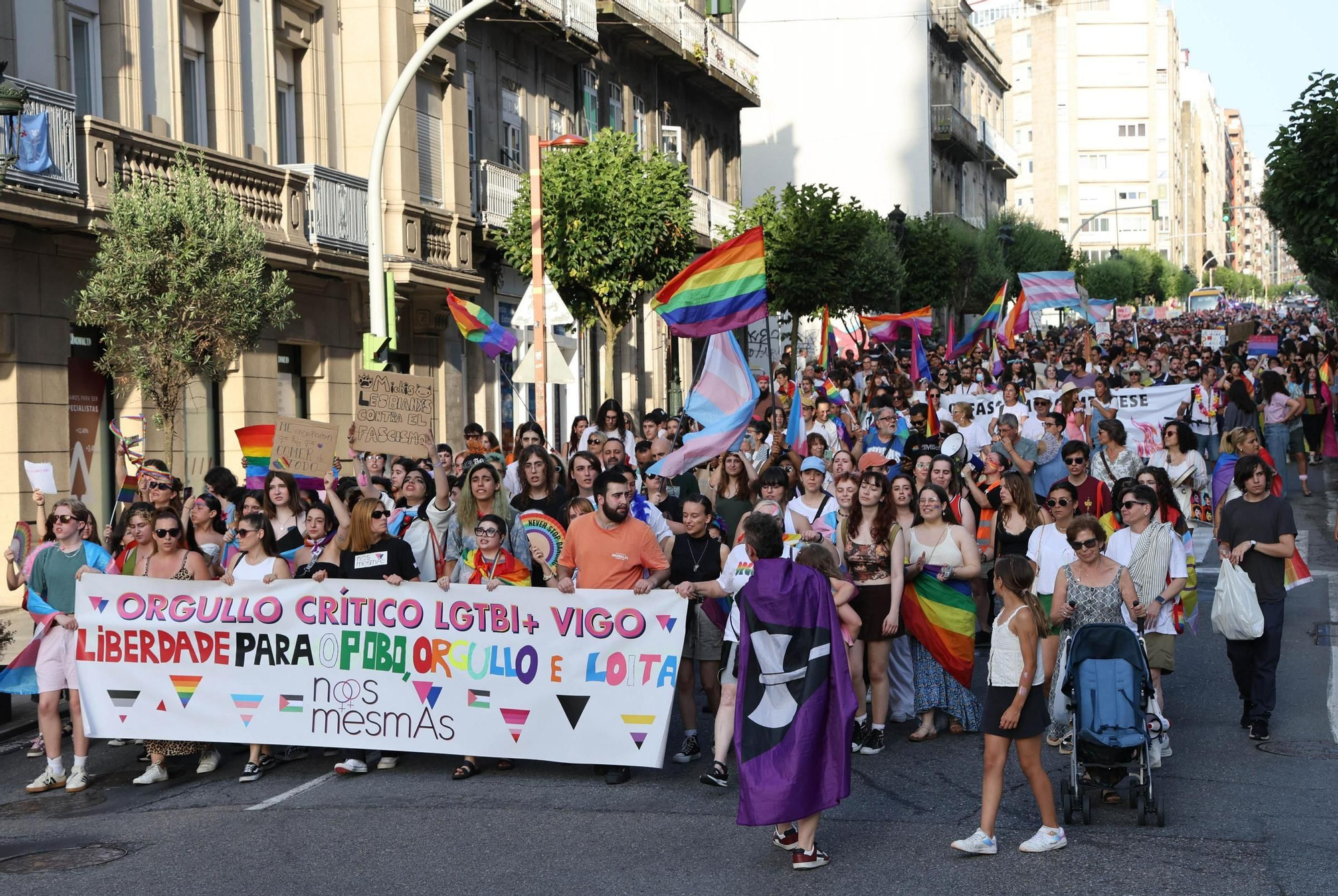 Una multitudinaria marcha celebra el Orgullo más colectivo en Vigo