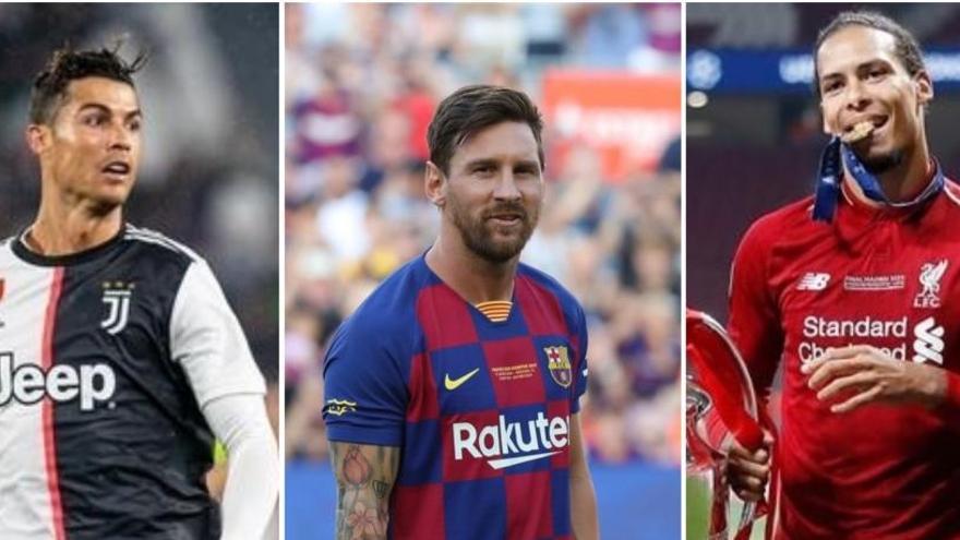 Messi, Cristiano Ronaldo y Van Dijk, nominados a Jugador del Año de la UEFA