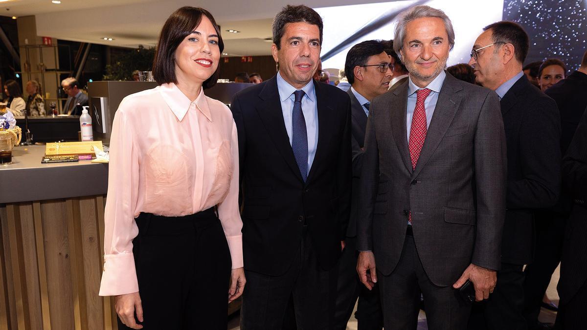 Diana Morant, Carlos Mazón y Manuel Broseta, en Madrid.