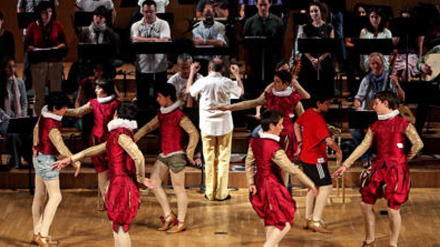 Primeros ensayos realizados en el año 2010 tras su recuperación en el Palau de la Música .