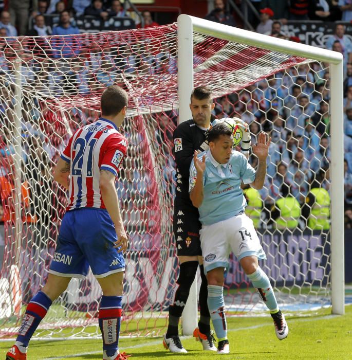 Victoria celeste ante el Sporting de Gijón gracias a un gol en la segunda mitad de Nolito