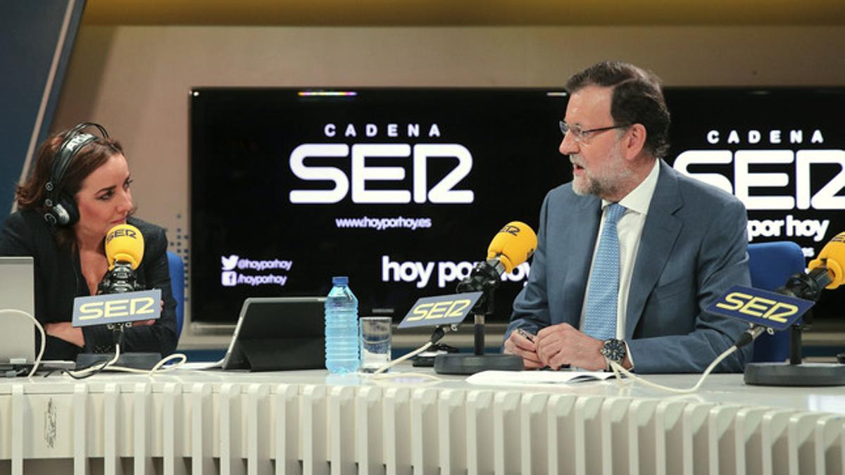 Mariano Rajoy, entrevistado por Pepa Bueno en la SER, este miércoles.