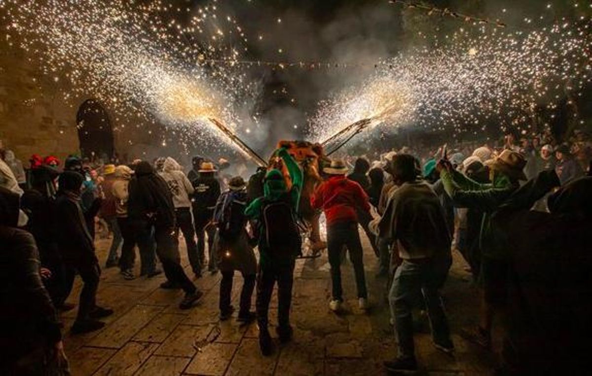 El correfoc de la festa de Blanes, en una passada edició.