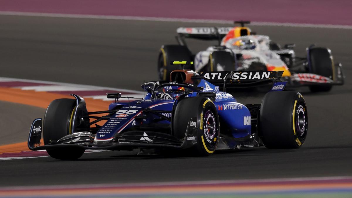 Sainz, durante la clasificación en Qatar