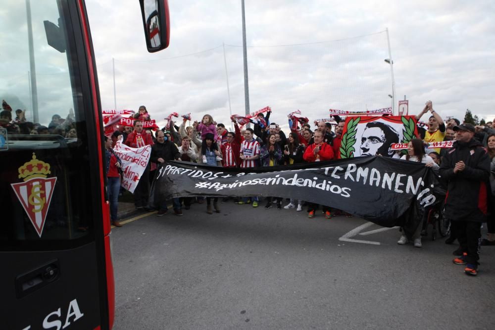 Recibimiento al Sporting en Mareo