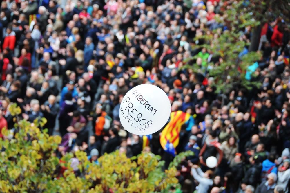 Manifestació per l'empresonament dels exconsellers, a Manresa