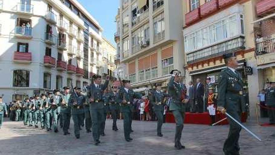 Desfile de guardias civiles el pasado jueves.