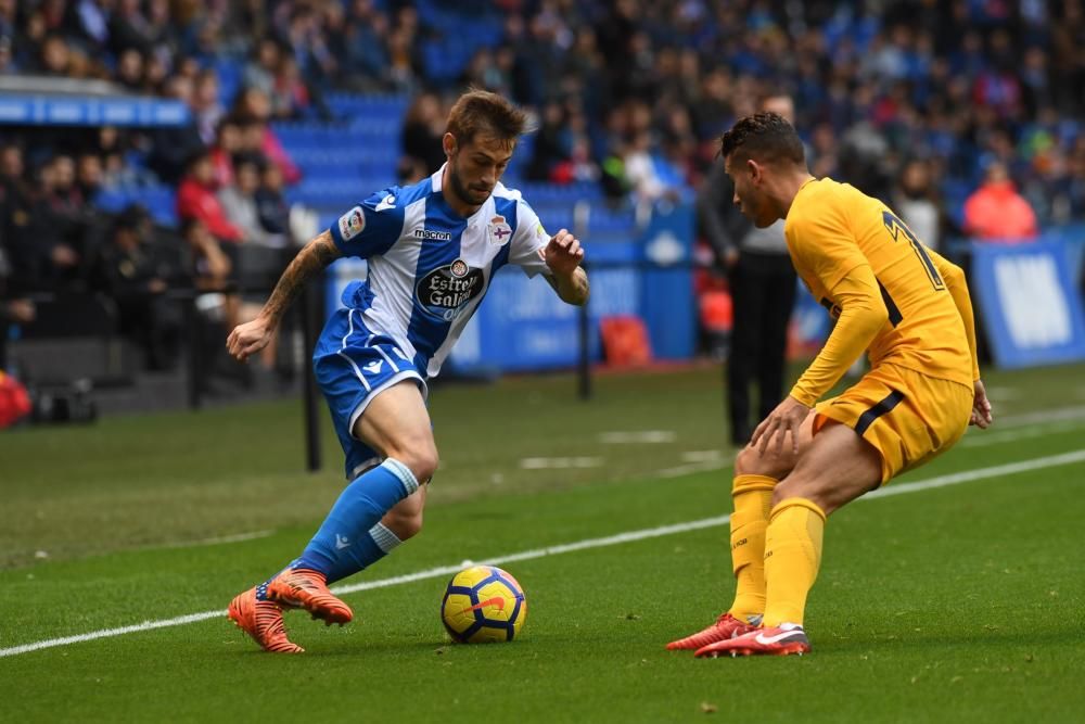 El Dépor cae en el descuento ante el Atlético