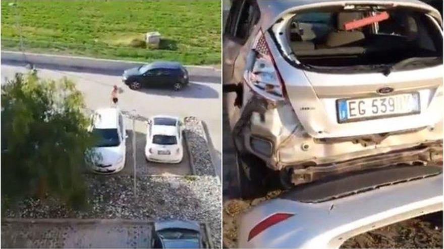 Un runner destroza a martillazos el coche de una vecina que le regañó por salir en Italia
