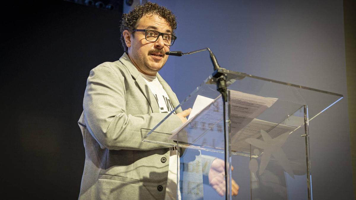 Marc Darriba, durante su discurso al recibir el premio Papageno.