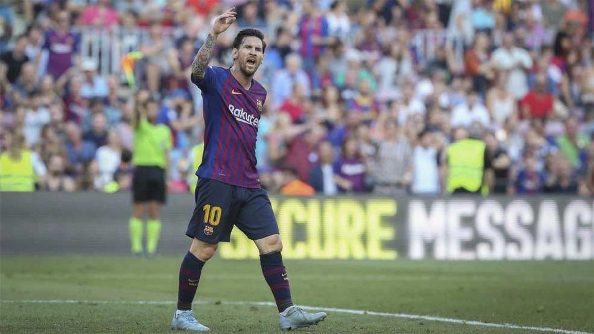 Messi, en un lance del partido