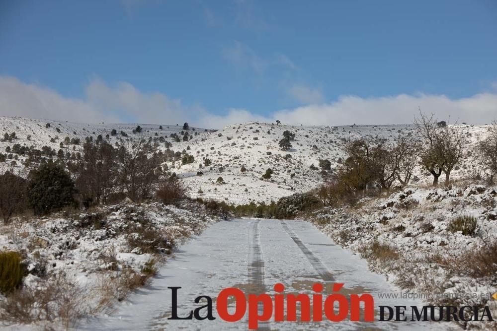 La nieve llega a las pedanías de la comarca del No